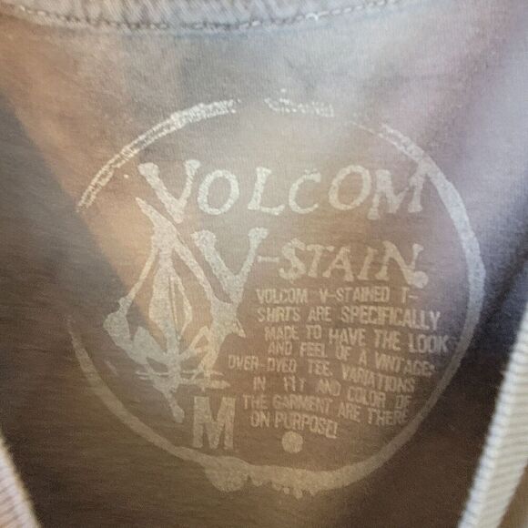 Volcom V-Stain Shirt Men's Medium Gray Tie Dye Distressed USA Made Stone Center - Picture 3 of 11